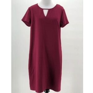 Target Merona burgundy | maroon keyhole shift dress L